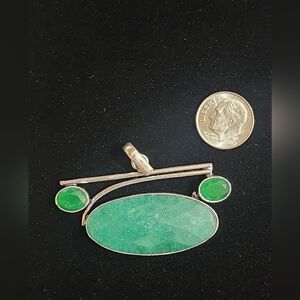 Simulated Emerald Pendant